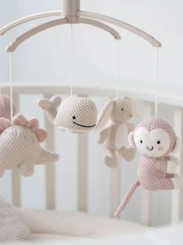 BABY´S ONLY - mobile pinnasänkyyn Animals, old pink/warm linen