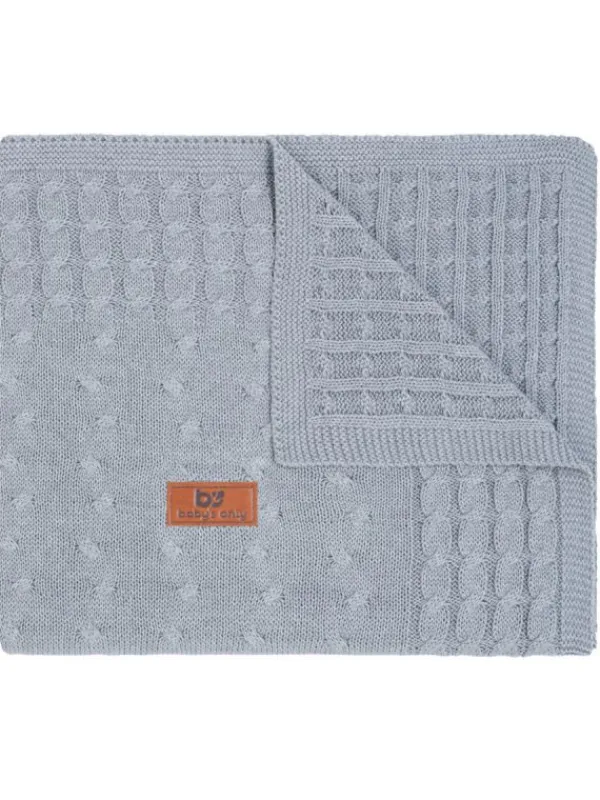 BABY´S ONLY - Vauvan palmikkoneulos torkkupeitto, Grey