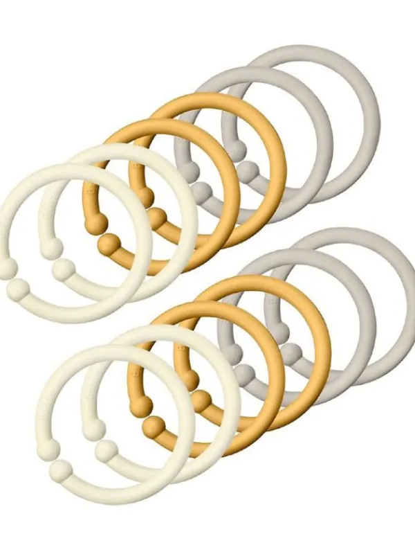 BIBS tutit Bibs Loops rengas, 12kpl, Ivory/Honey/Sand