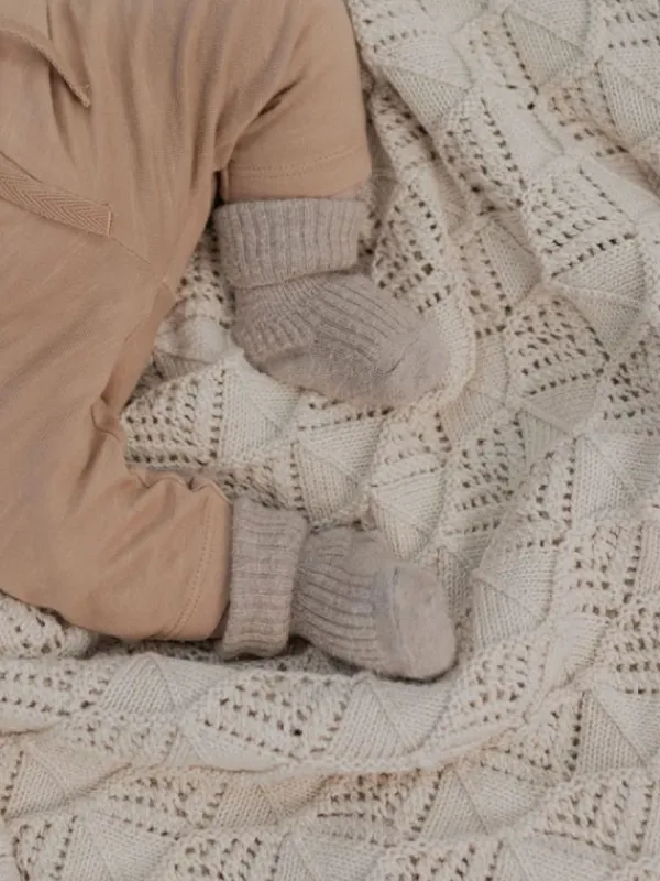 BIBS tutit BIBS - Wavy vauvan torkkupeitto, vaalea beige