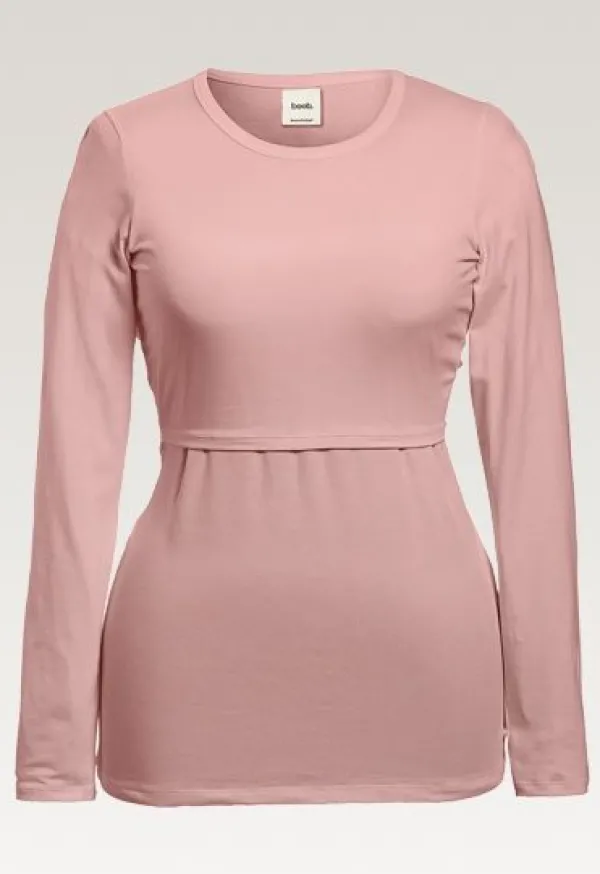 Boob Design - imetyspaita pitkähihainen Classic, mauve