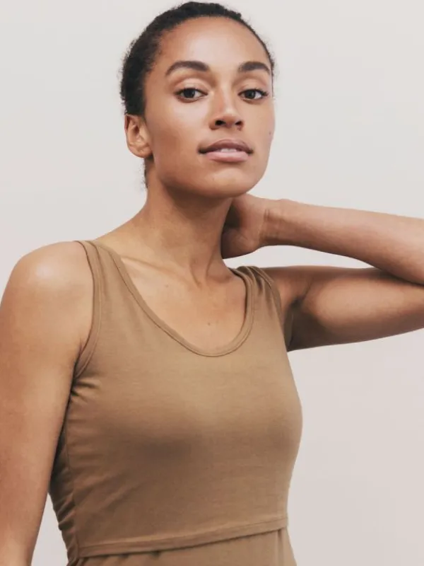 Boob Deign - ietytoppi Caic Tank Top, Brown ugar