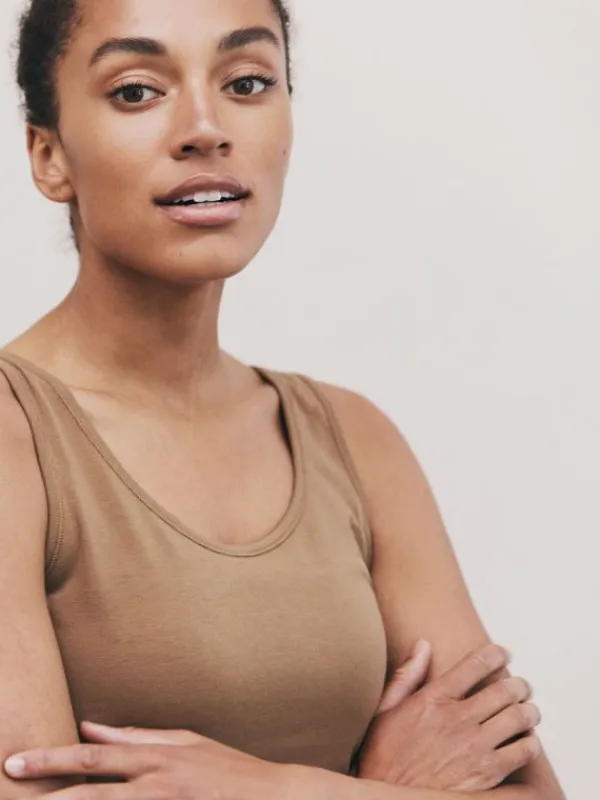 Boob Deign - ietytoppi Caic Tank Top, Brown ugar