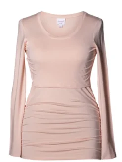 Boob Design - äitiys- ja imetyspaita pitkähihainen Ruched Top, pae bush