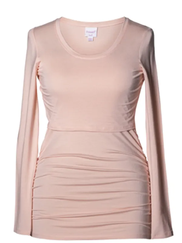 Boob Design - äitiys- ja imetyspaita pitkähihainen Ruched Top, pae bush