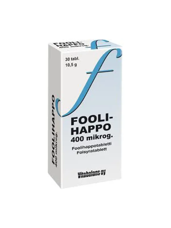 Foolihappo raskausaikaan 400 mikrog.