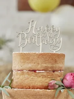 GINGER RAY Happy Birthday! puinen kakunkoriste