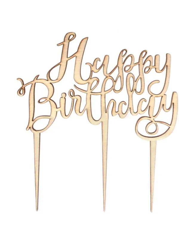 GINGER RAY Happy Birthday! puinen kakunkoriste