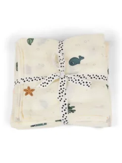 Done by deer Iso kapaloliina 120x120 Sea friends 2-pack -