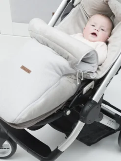 BABY´S ONLY Iso lämpöpussi rattaisiin | Baby’s Only (sileäneulos silvergrey)
