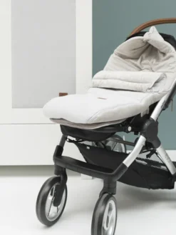 BABY´S ONLY Iso lämpöpussi rattaisiin | Baby’s Only (sileäneulos silvergrey)