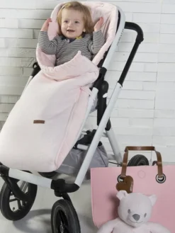 BABY´S ONLY Iso lämpöpussi rattaisiin | Baby’s Only (sileäneulos rosa)