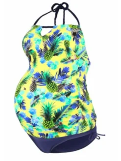 Äitiyuimapuku tankini ALOHA, keltainen | CACHE COEUR