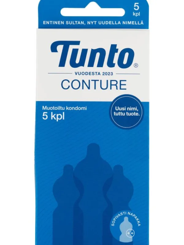 RFSU Kondomi Tunto Conture 5 kpl, anatomisesti muotoiltu klassikko kondomi