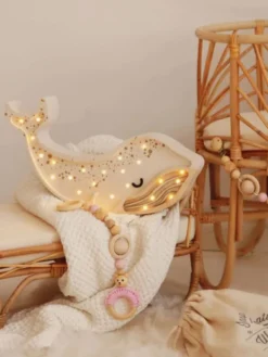 LITTLE LIGHTS Yövalo, Whale Albino White