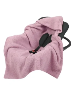 Lämmin boucle turvakaukalon viltti – antique pink