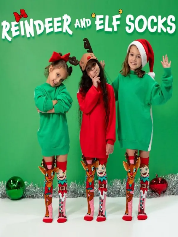 MADMIA Hassunhauskat Reindeer and Elf Joulusukat