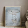 MRS MIGHETTO FLYING WHALE 40x50