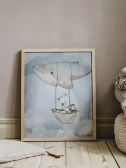 MRS MIGHETTO FLYING WHALE 40x50