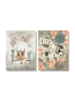 MRS MIGHETTO - onnittelukortti 2-pack - ROSES