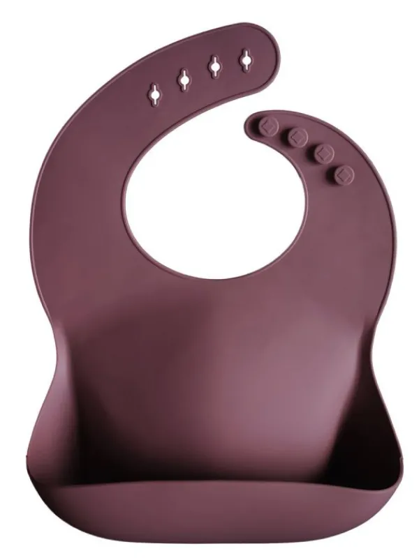 MUSHIE silikoninen ruokalappu (dusty rose)
