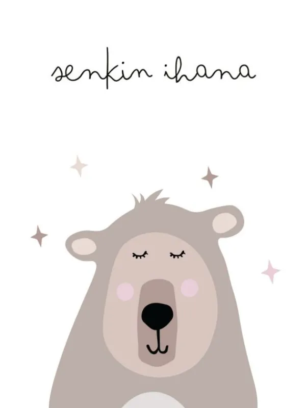 Onnittelukortti nalle - senkin ihana