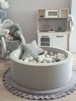 Pehmeä pallomeri + pallot (valitse värit), light grey