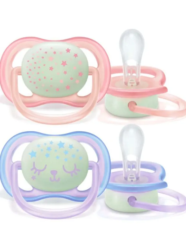 PHILIPS AVENT Pimeässä hohtava Night Ultra Air yötutti 0-6kk (tyttö) 2kpl |
