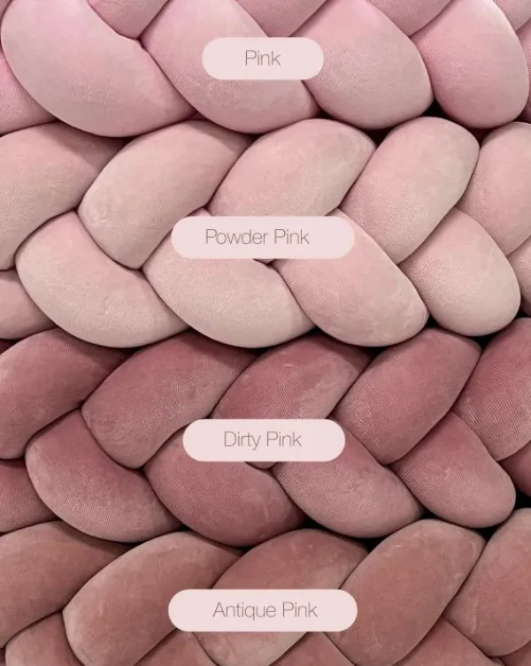 Pinnasängyn suoja 360cm, antique pink