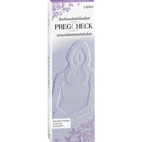 PREGCHECK raskaustesti -liuska (2kpl)