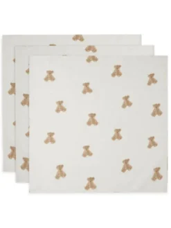 Jollein Puuvilla harsosetti 3-pack - Teddy Bear