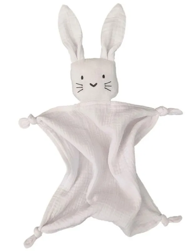 Puuvillainen Cuddly unipupu, valkoinen