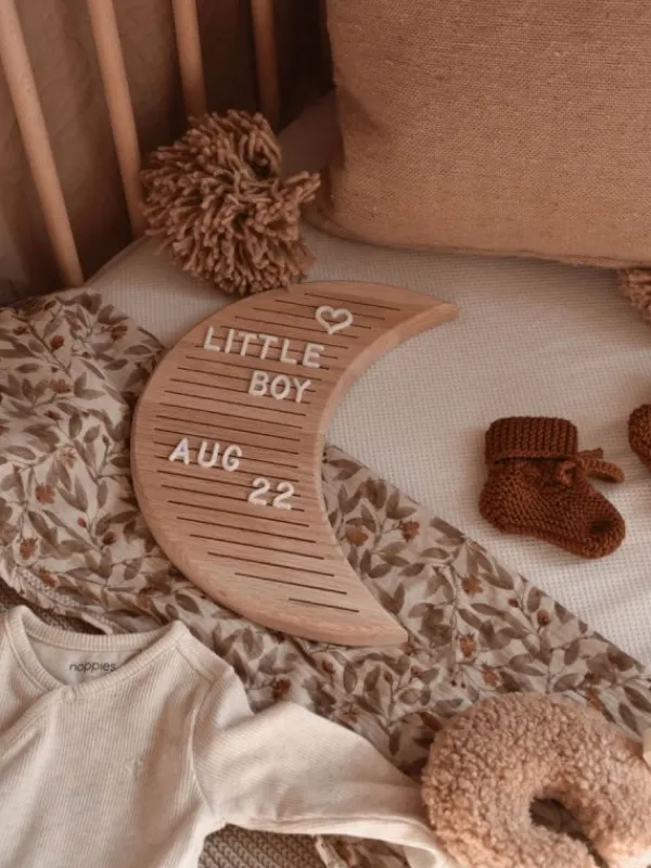 Rosini baby & kind design Rosini puinen kirjaintaulu, kuu