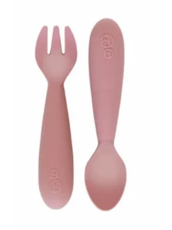 EZPZ Silikoniset MINI ensilusikka ja haarukka, blush |