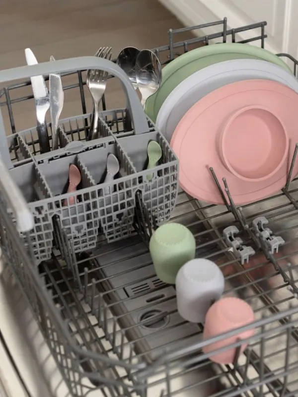 EZPZ Silikoniset Tiny Spoon ensilusikat Twin-Pack, grey |