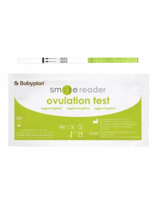 Smile Reader Raskaaksi -pakkaus - 10 Ovulaatiotestiä + 5 Raskaustestiä + Sovellus