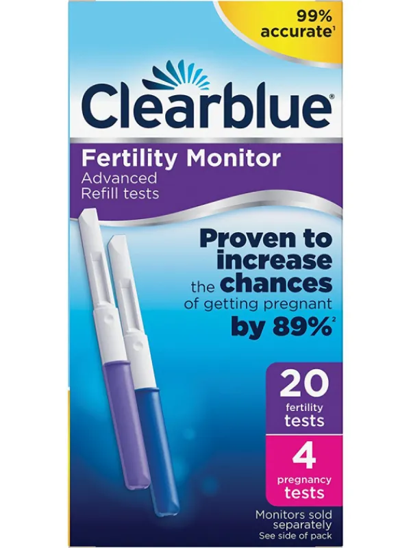 Testipuikot hedelmällisyysmonitoriin Clearblue 20 + 4 kpl