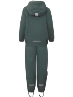 T2HPlain rain set with fleece, green koko