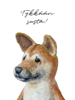 Tykkään susta - koira kortti
