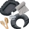 COTTON & SWEETS Vastasyntyneen Maxi set, graphite