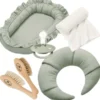 COTTON & SWEETS Vastasyntyneen Maxi set, sage green