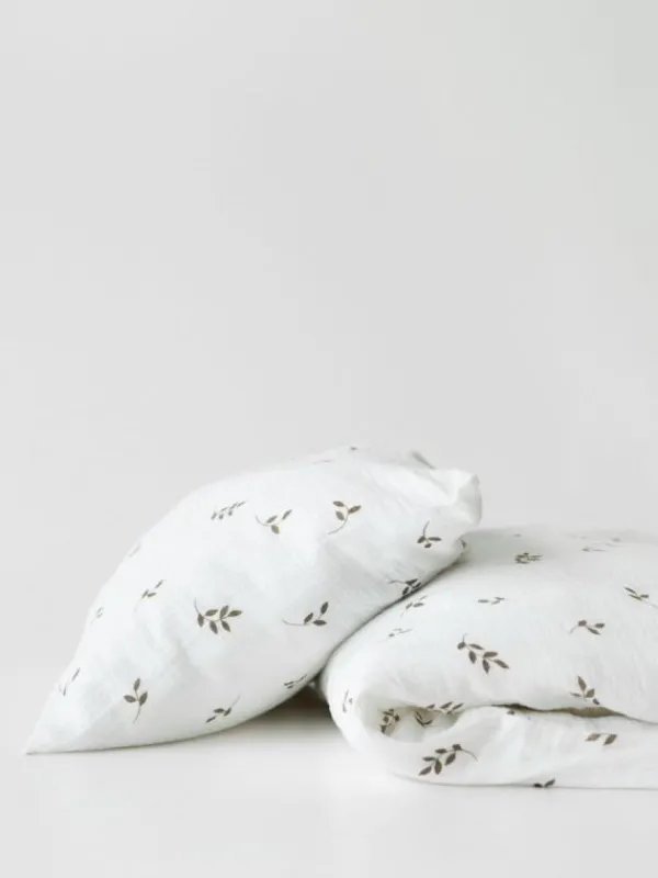 Vauvan harso pussilakanasetti 85x125cm - Cream Leaves