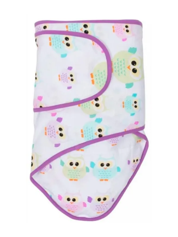 MIRACLE BLANKET Vauvan kapalo, pöllöt, violetti reuna |