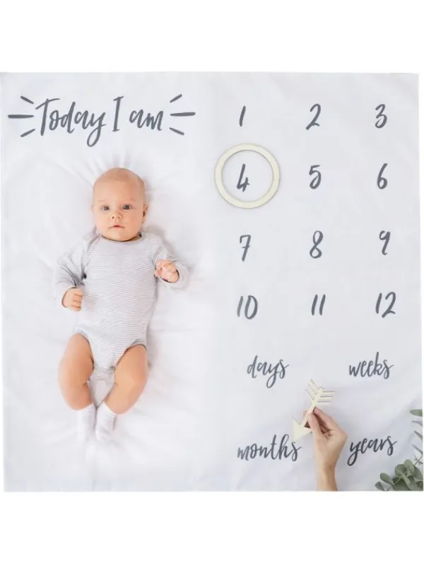 GINGER RAY Vauvan Milestone Blanket vauvakuvausviltti