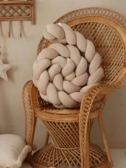 Velvet Palmikko reunasuoja pinnasänkyyn ja juniorisänkyyn - Beige