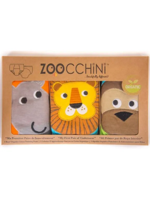 Zoocchini-harjoitteluhousut 3 kpl Safari Friends pojille
